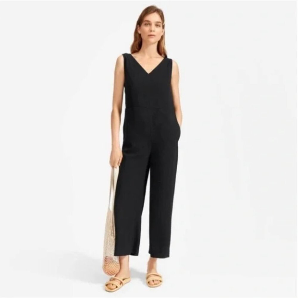 Everlane The Japanese GoWeave Essential Jumpsuit, Black, Size 2